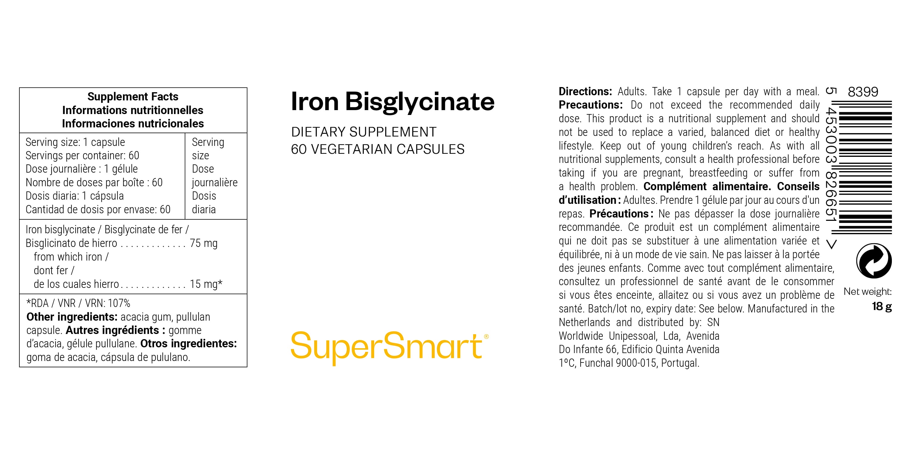 Iron Bisglycinate Supplement
