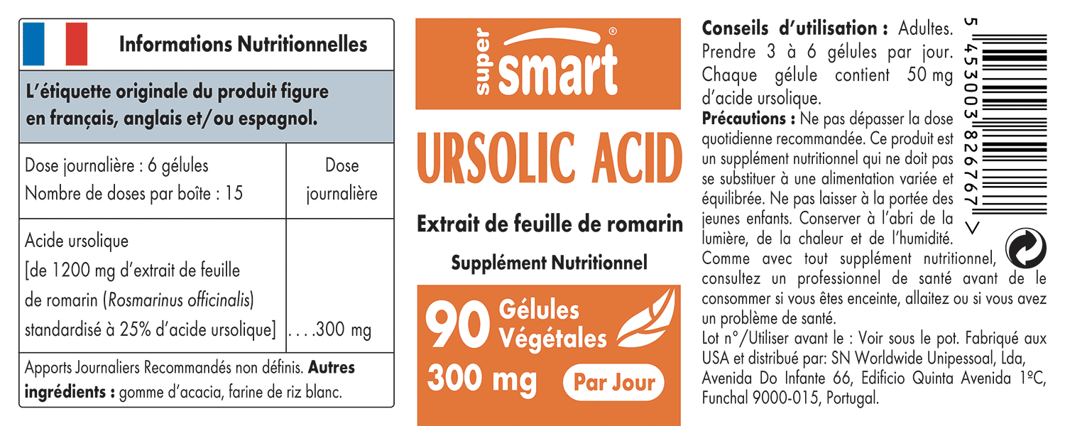 Complément Acide Ursolique Vitaler's 60 Gélules - Digestion & Immunité