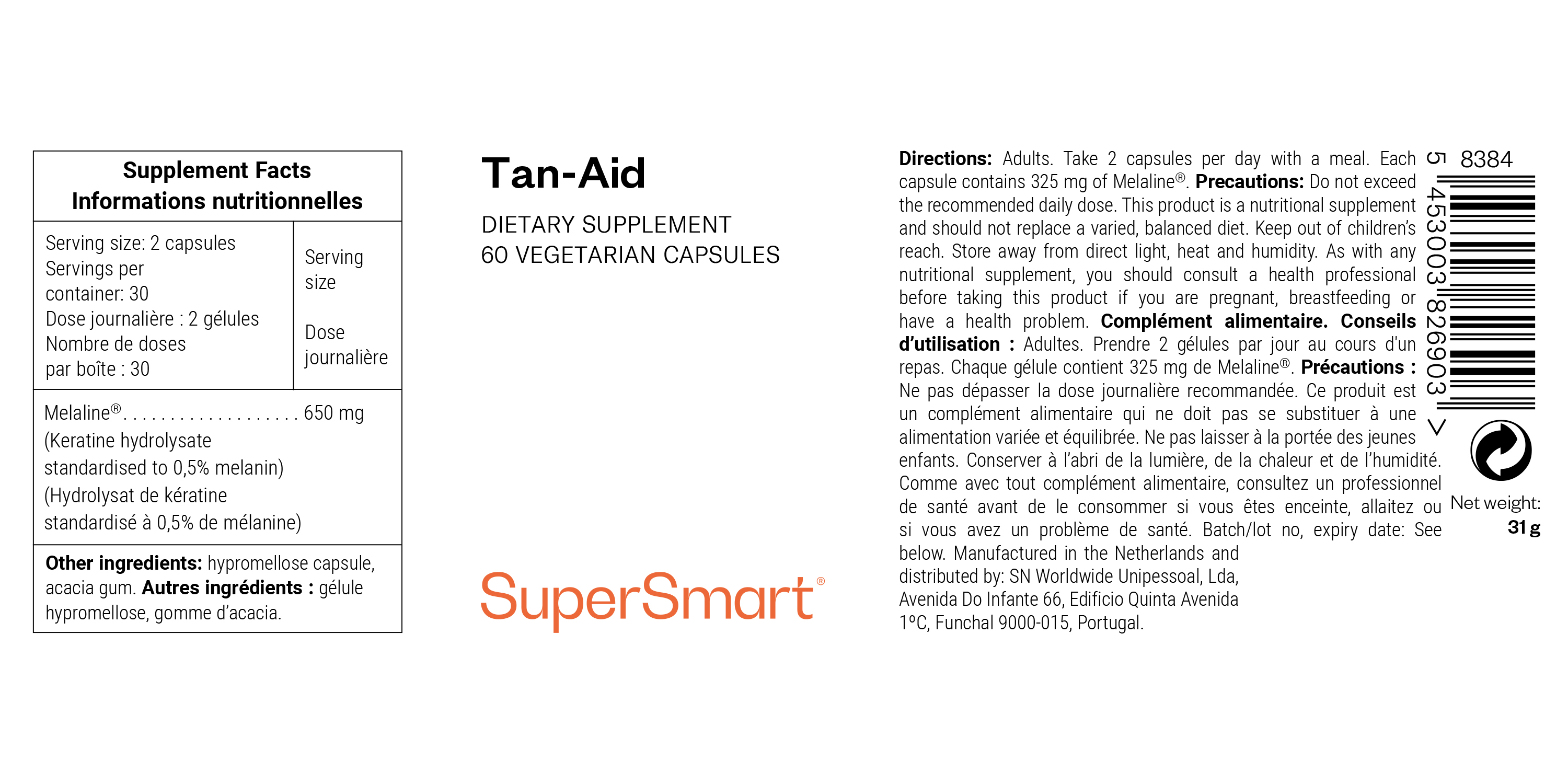 Tan-Aid 325 mg