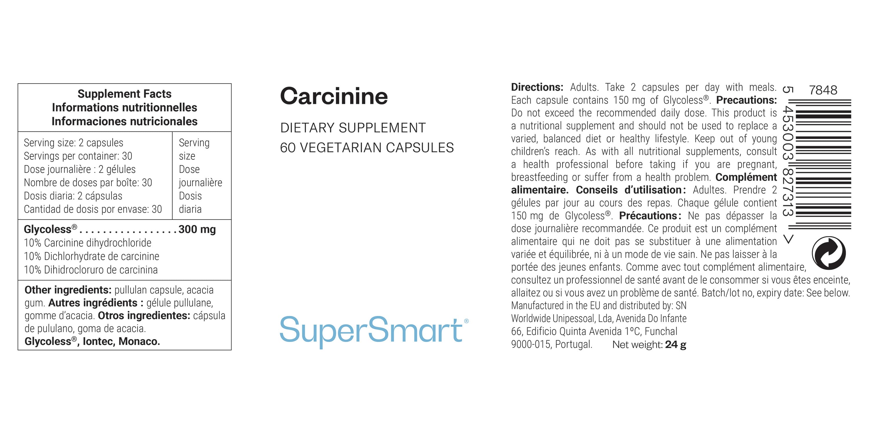 Complemento de Dihidrocloruro de Carcinina 
