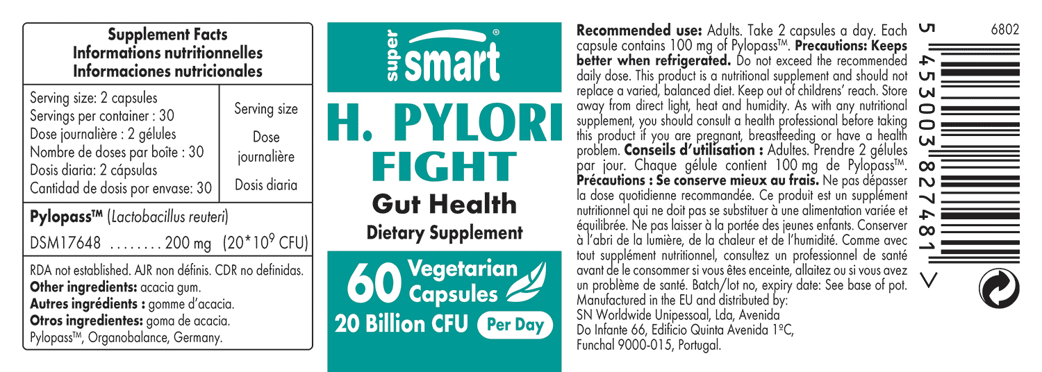 H. Pylori Fight 200 mg Le Traitement Probiotique Naturel contre