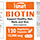 Glas mit Biotin oder Vitamin B7 Nahrungsergänzungsmittel
