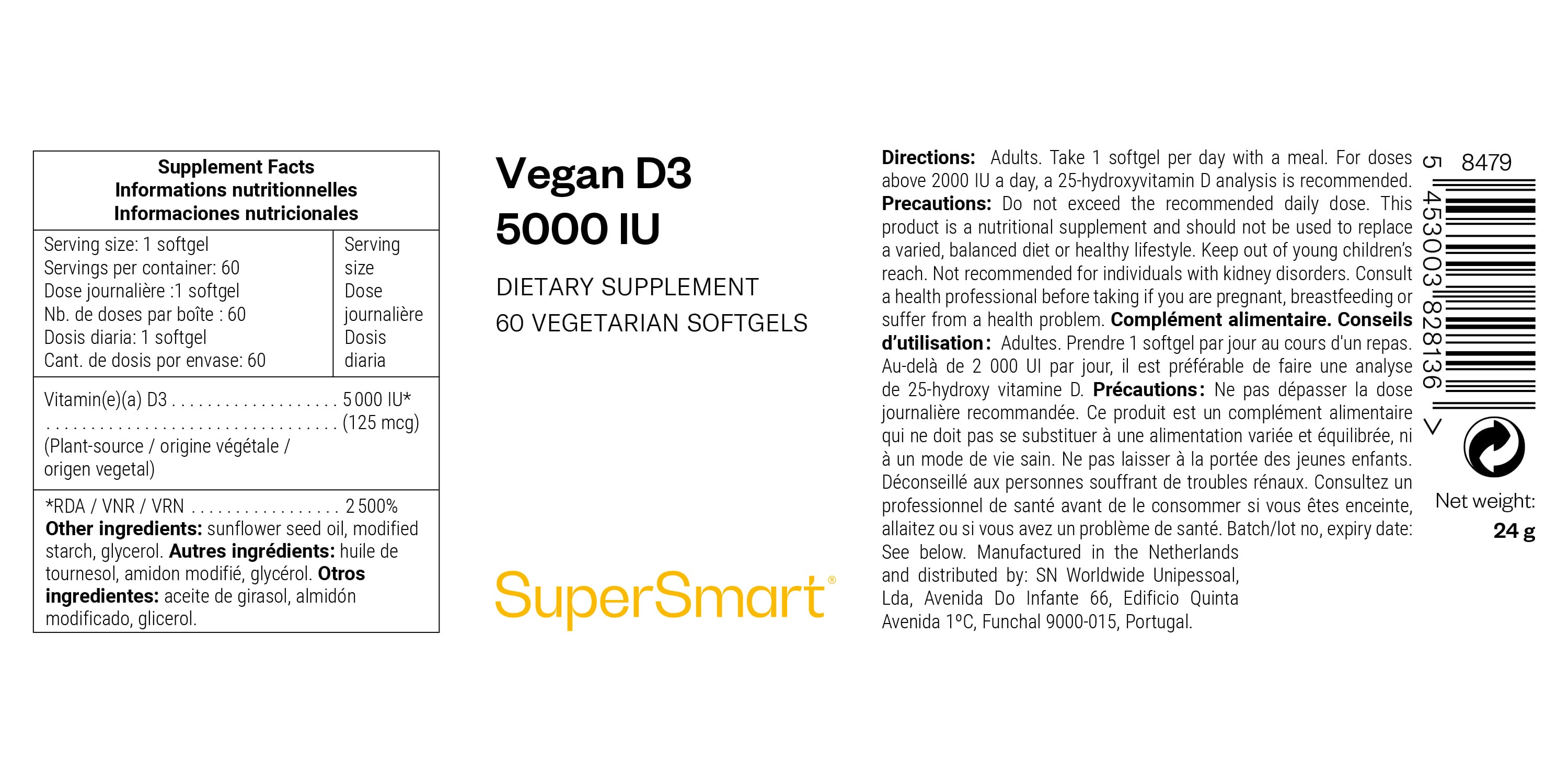Integratore alimentare di vitamina D vegana