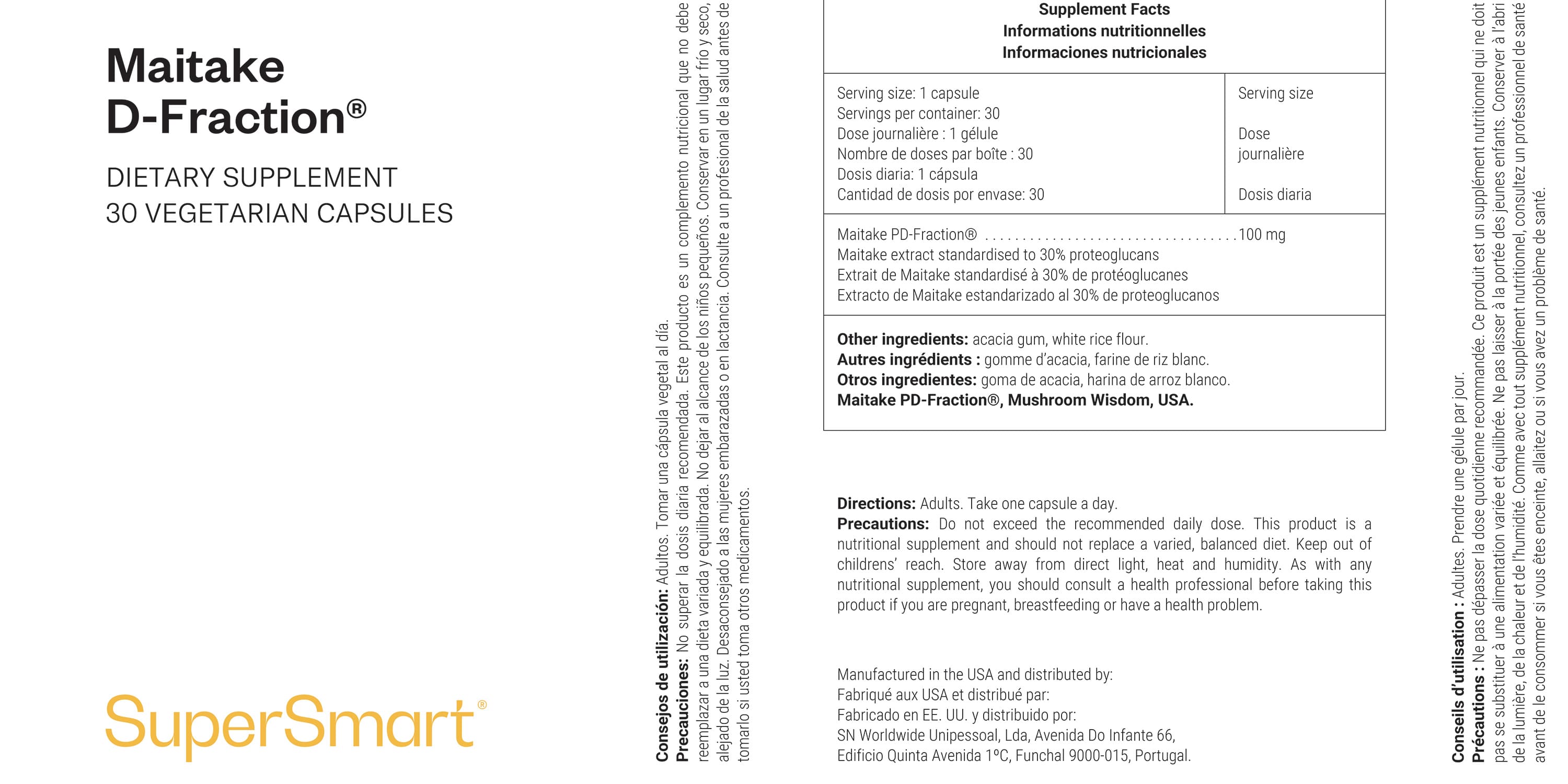 Voedingssupplement op basis van D-Fraction uit maitake
