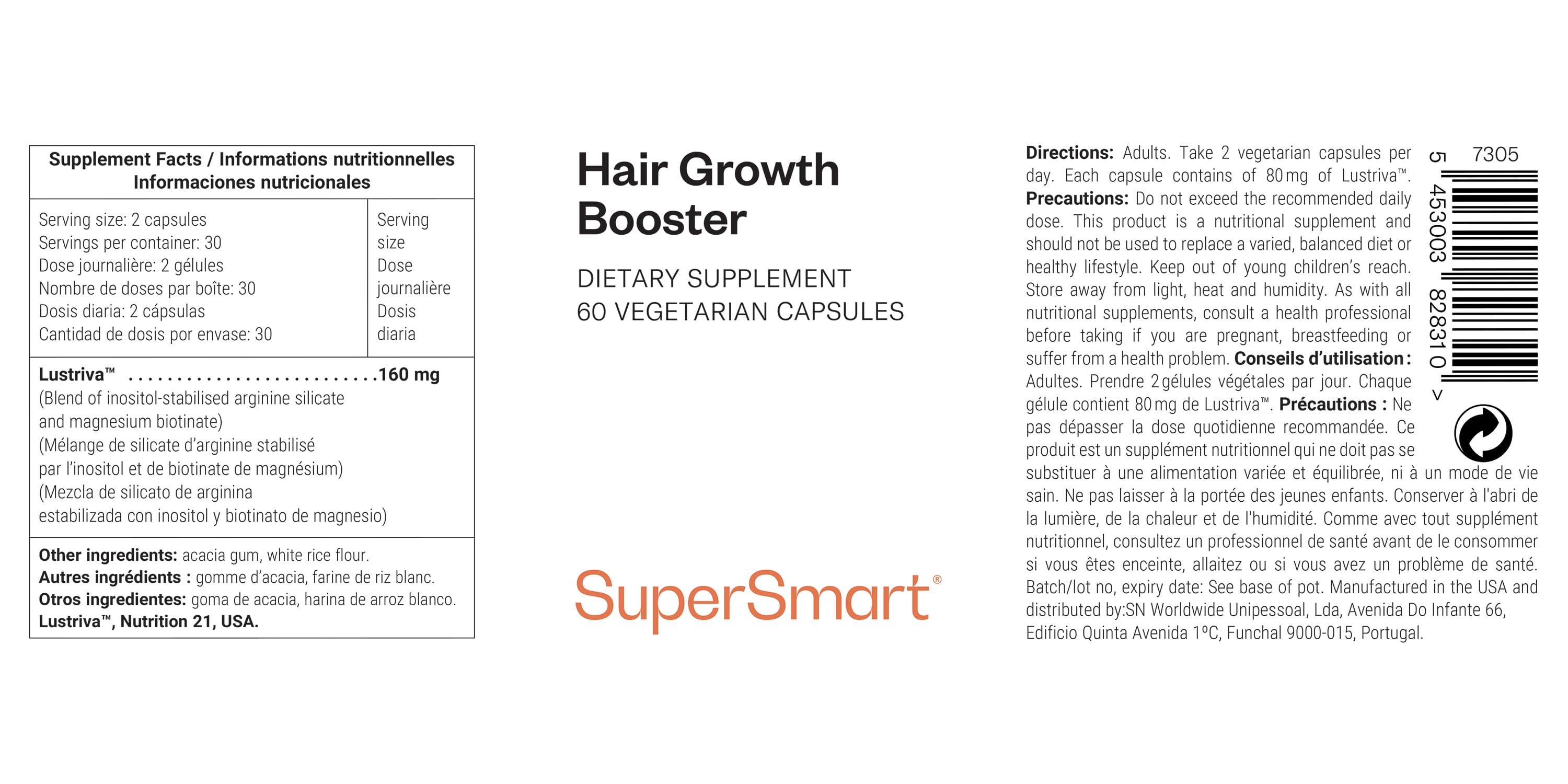 Complément pour la pousse des cheveux
