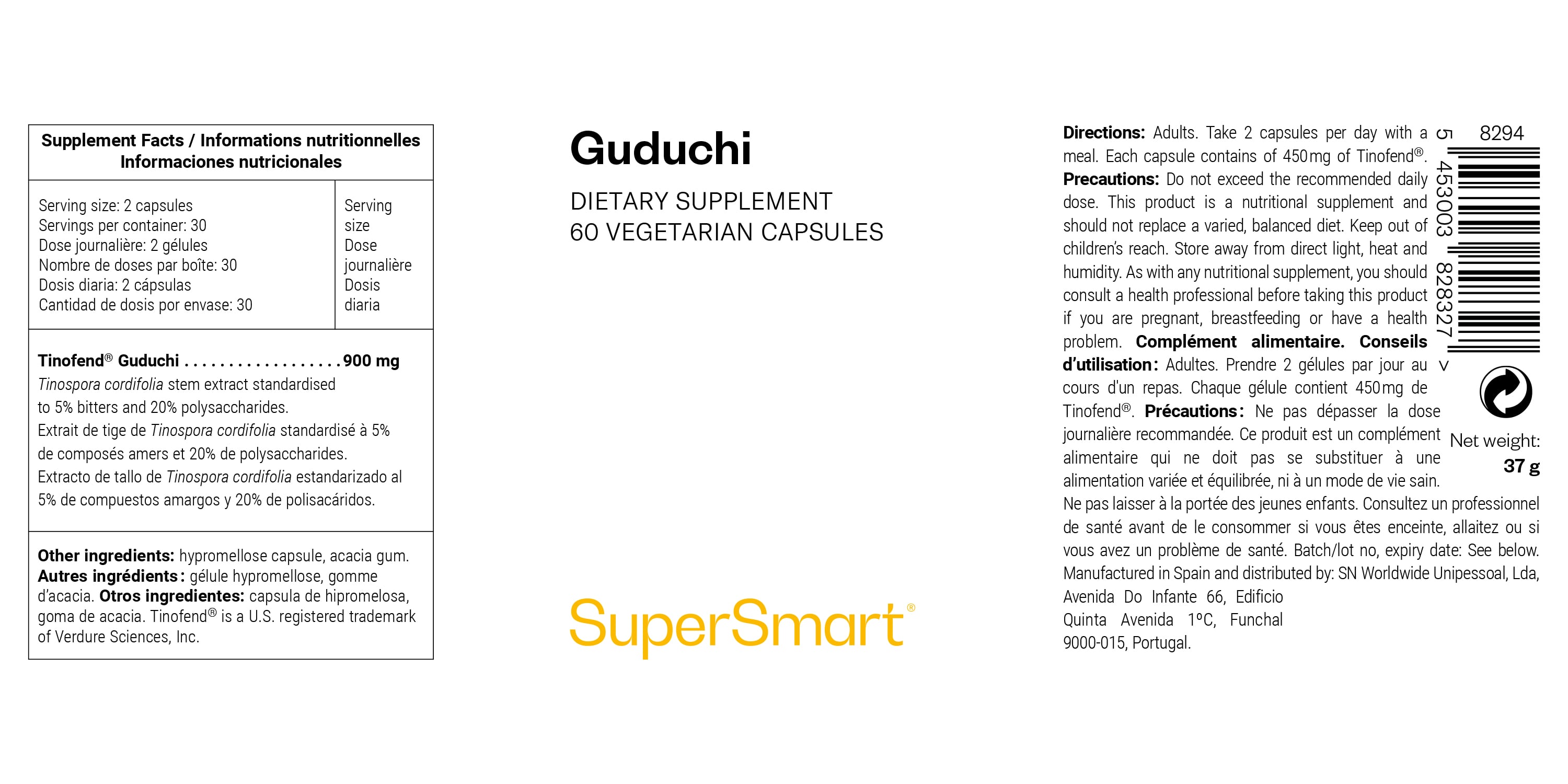 Complemento alimenticio de guduchi