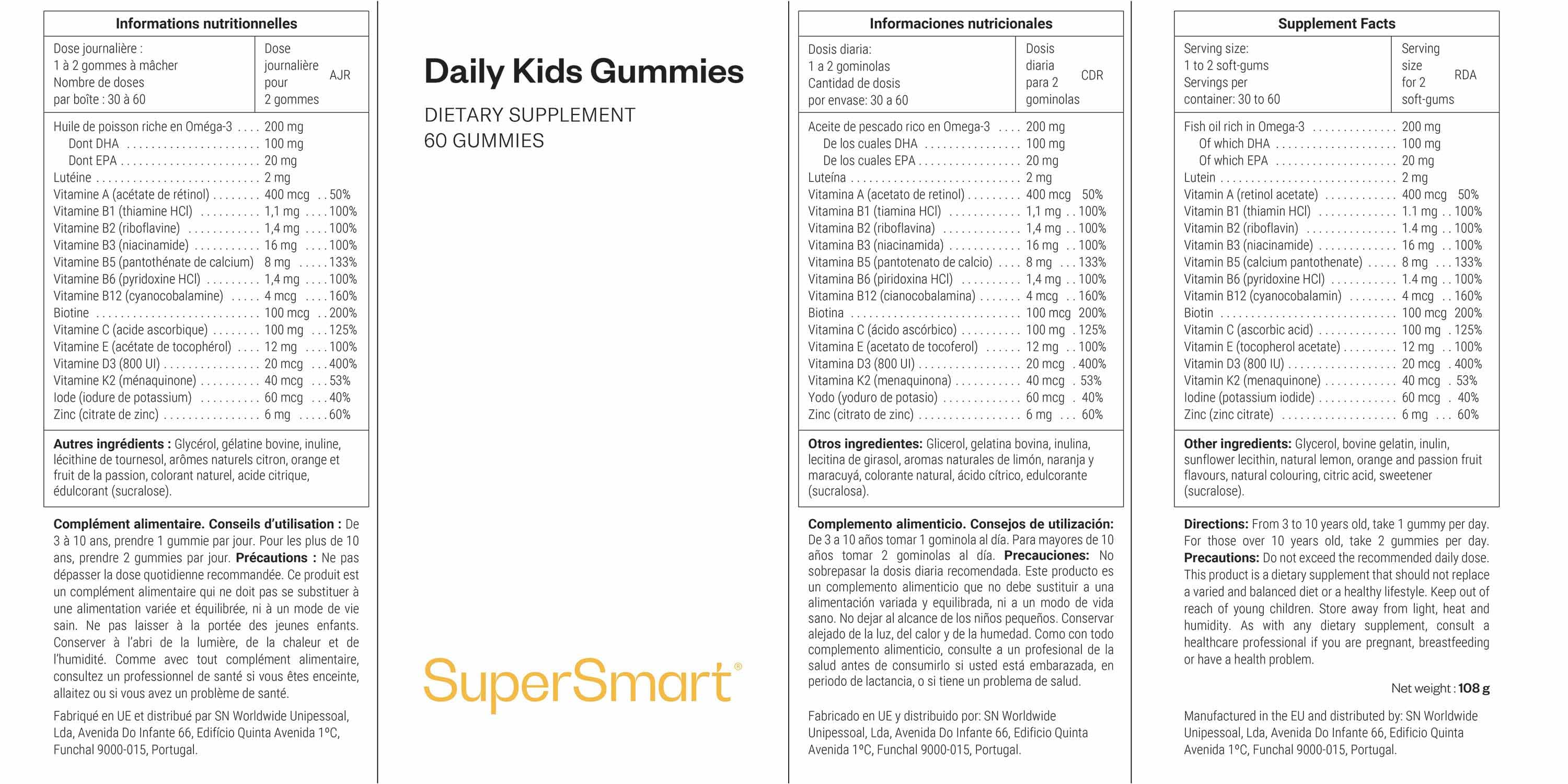 Gominolas para la inmunidad de los niños 