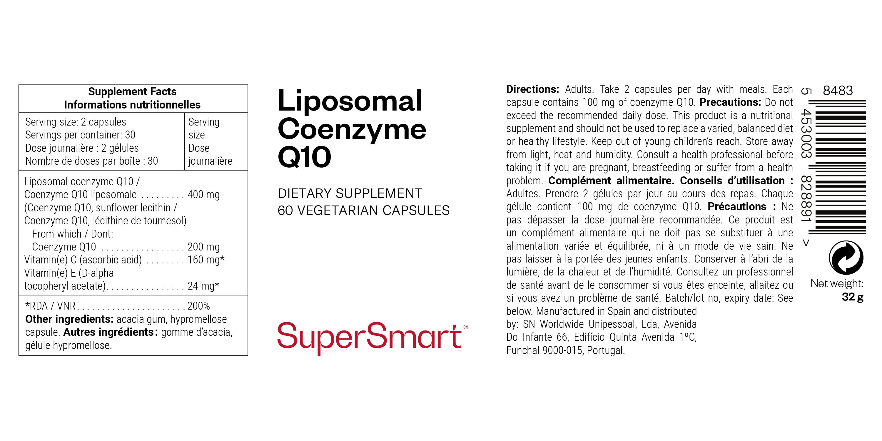 Coenzima Q10 liposomiale con vitamine antiossidant