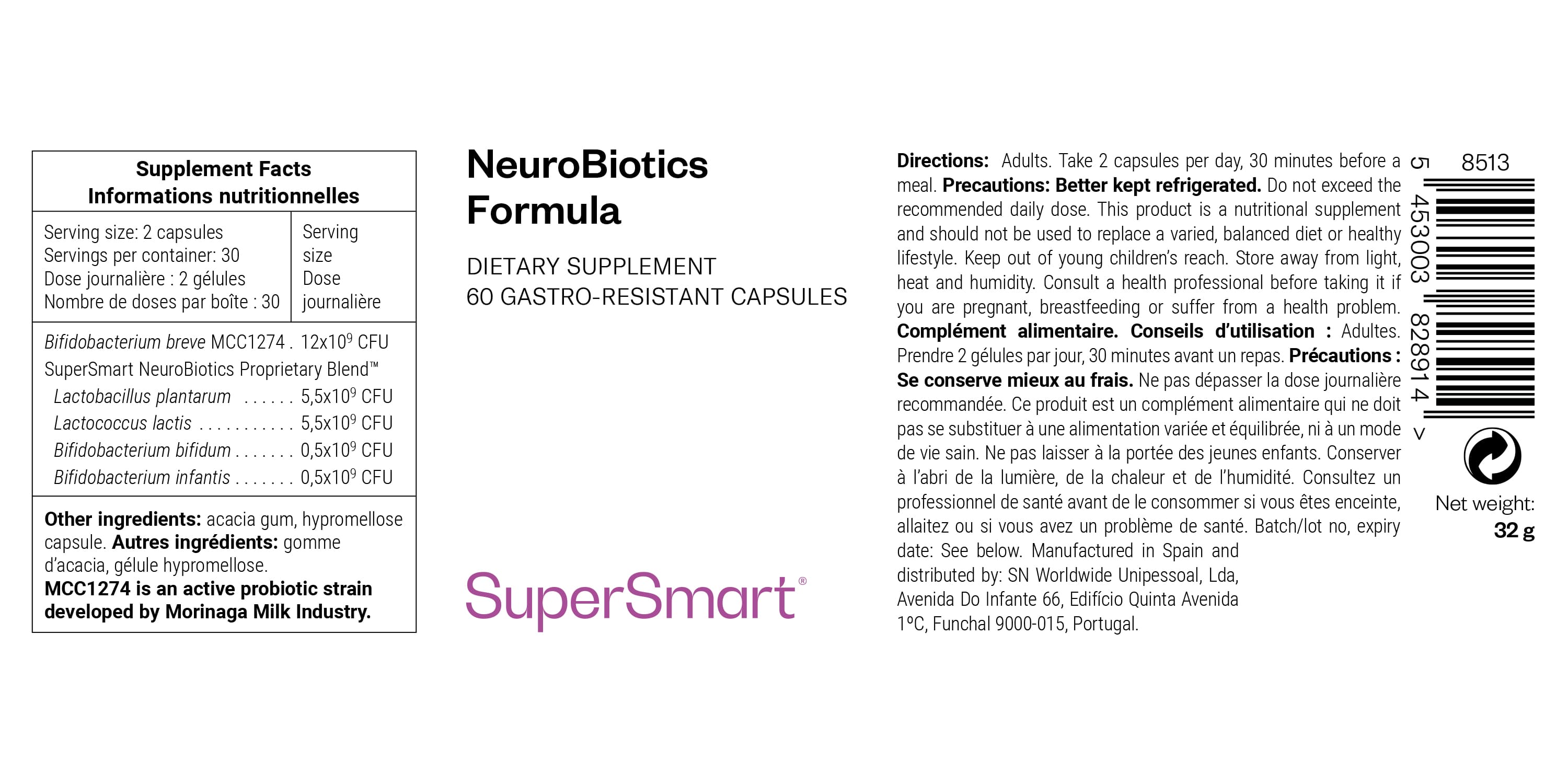 Neurobiotic probiotic for the brain