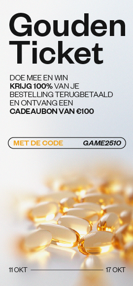 Uw bestelling volledig terugbetaald + een tegoedbon ter waarde van 100 euro