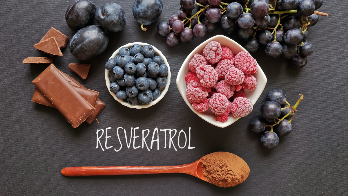 Weintrauben, Himbeeren und andere Lebensmittel, die reich an Resveratrol sind