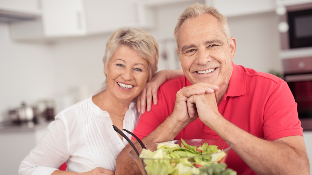 Couple eating spermidine-rich foods