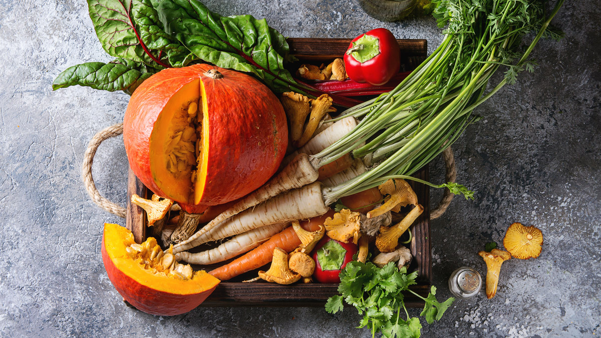 Frutas y verduras de otoño