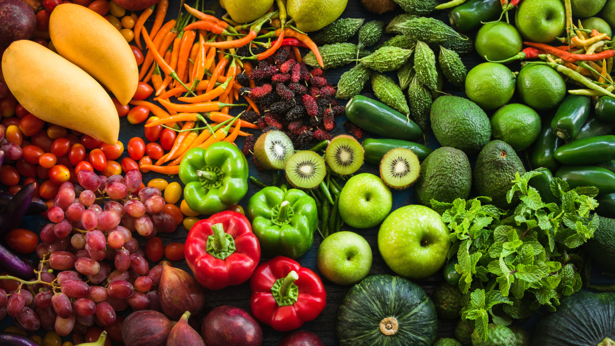 Phytonährstoffreiches Obst und Gemüse