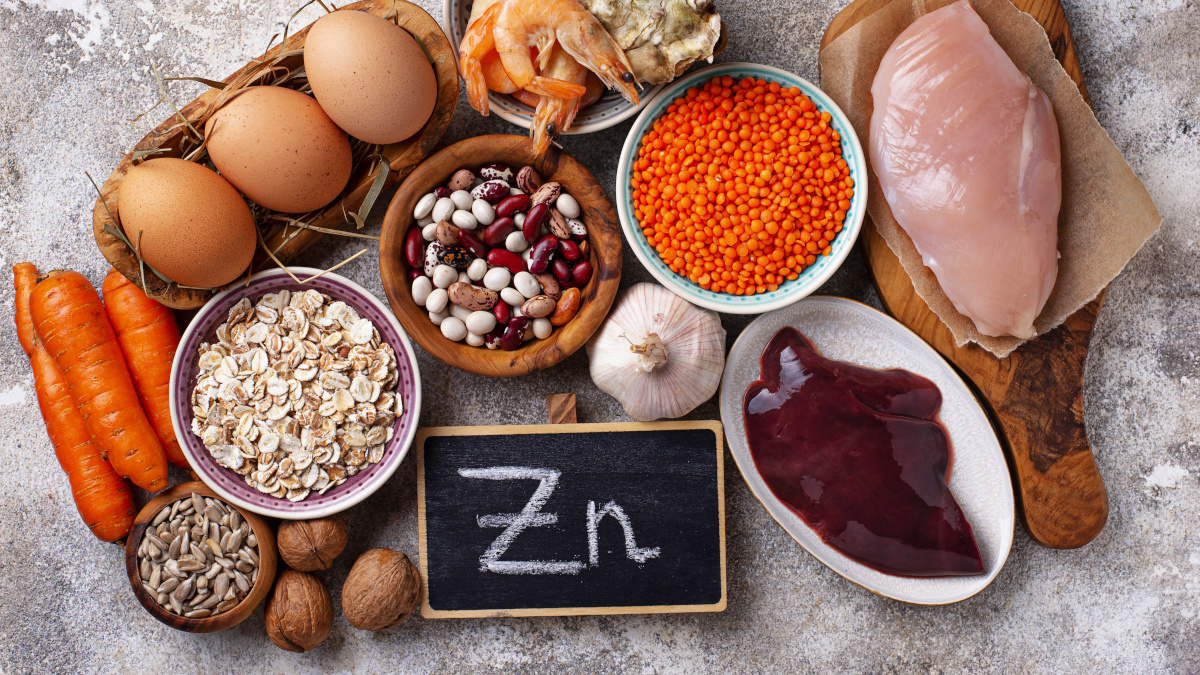 Voedingsmiddelen met zink, orgaanvlees, schaal- en schelpdieren, vlees