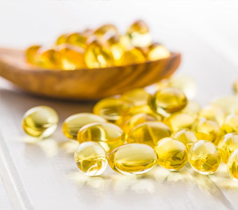 Yellow softgels