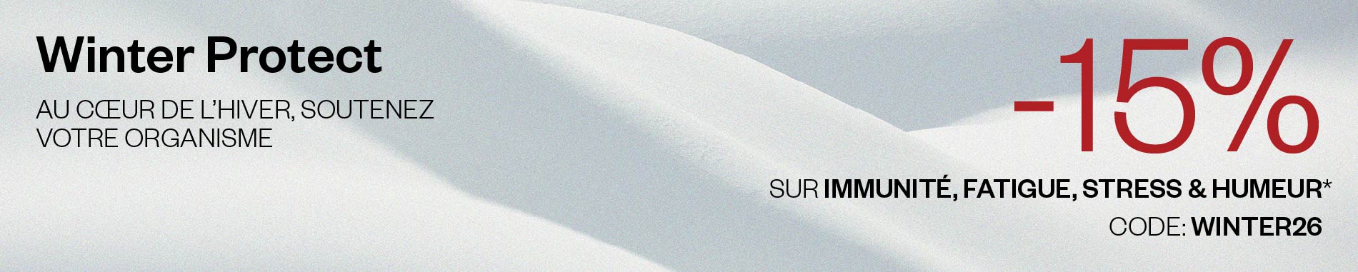 15 % de descuento en toda la lista con el código promocional WINTER26 hasta el 27 de febrero