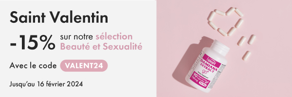 -15% sur notre sélection Beauté et Sexualité avec le code promo VALENT24 jusqu'au 16 février